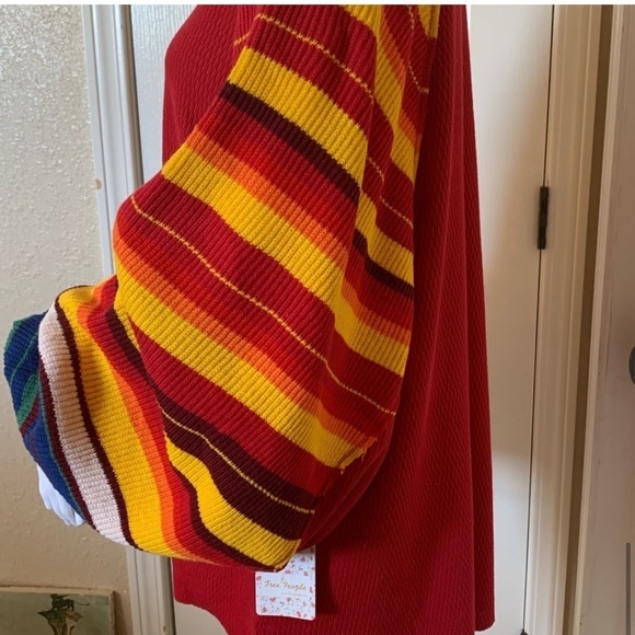 Free People Rainbow Dreams Pullover Knit Top - Picture 9 of 10